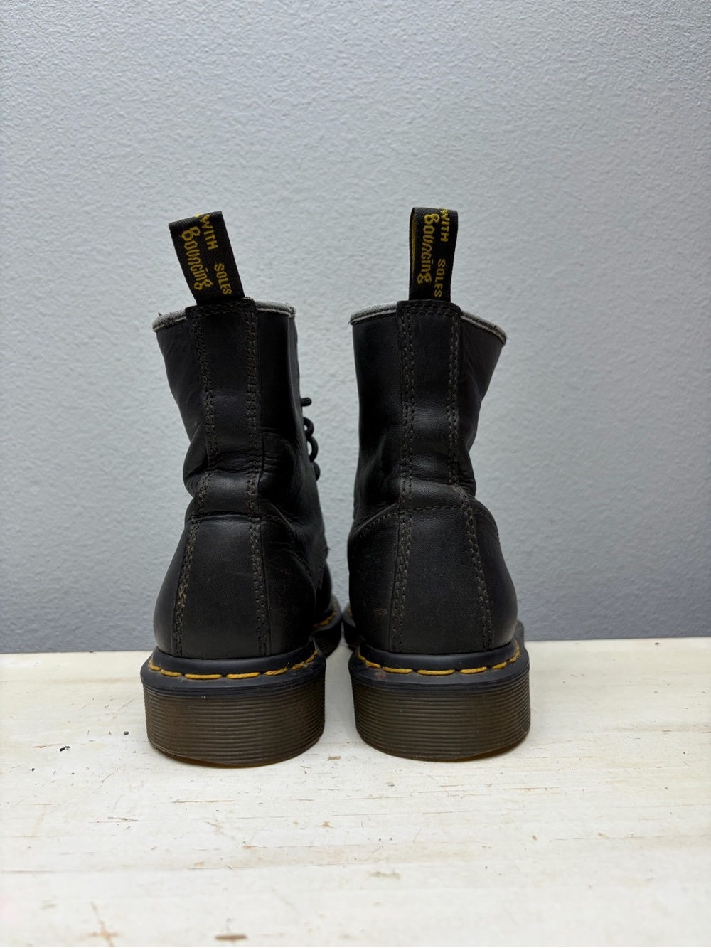 Dr. Martens Black Leather Pascal Lace Up Boots Size 7 - Picture 5 of 8